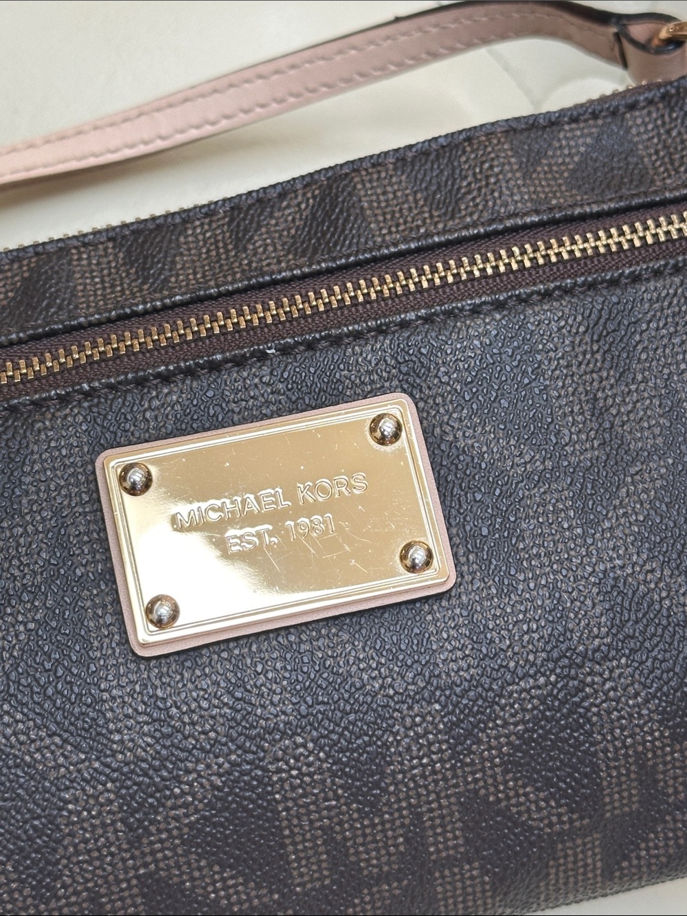 Michael Kors Brown Logo mini bag, Gold Hardware - Picture 2 of 16